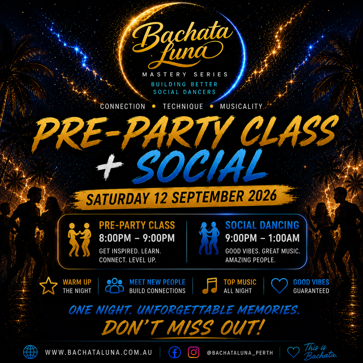 Saturday pre party class and social