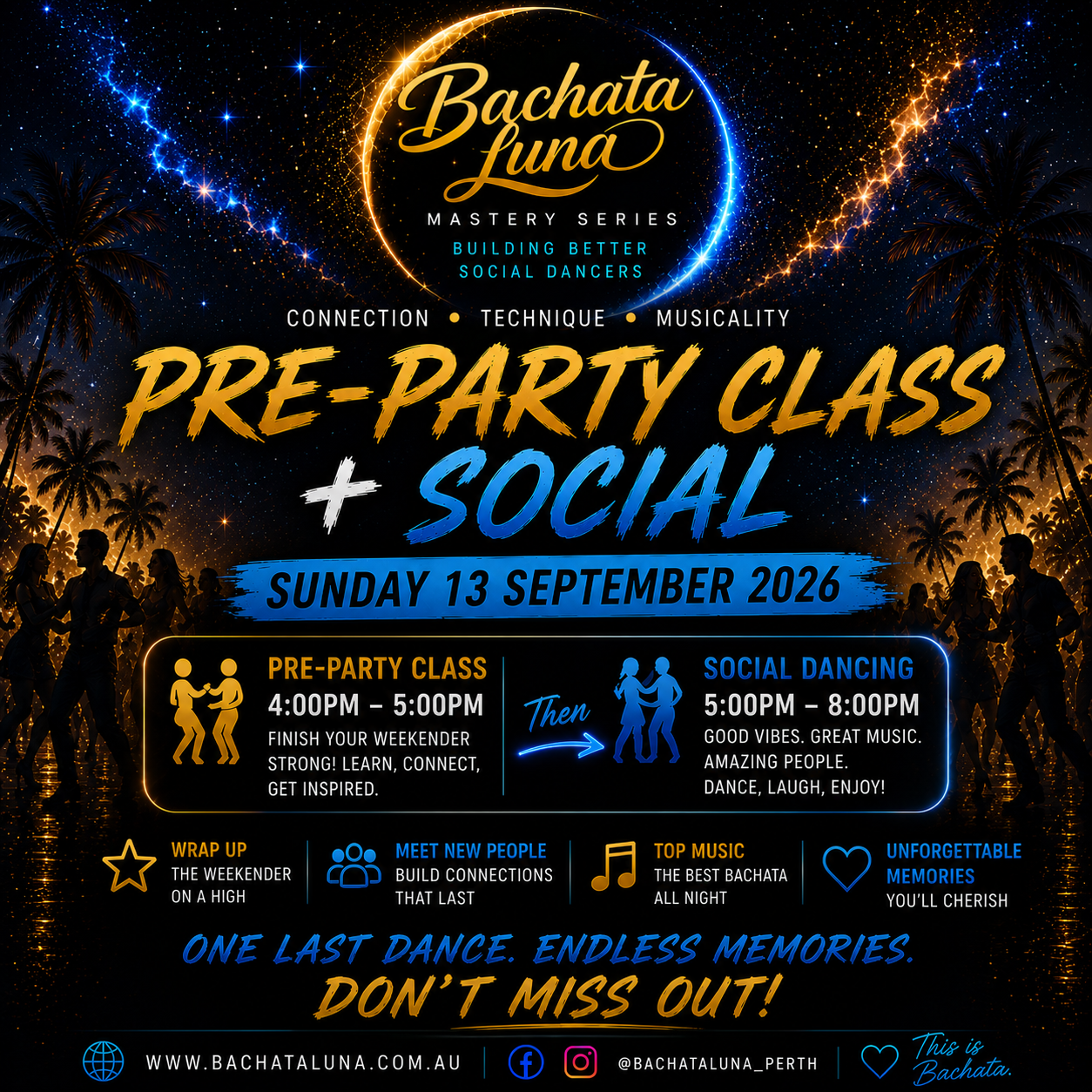 Sunday pre party class and social